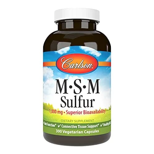 Carlson M-S-M Sulfur 1000 mg | Vegetarian Capsules for Joint & Skin Health thumbnail 1