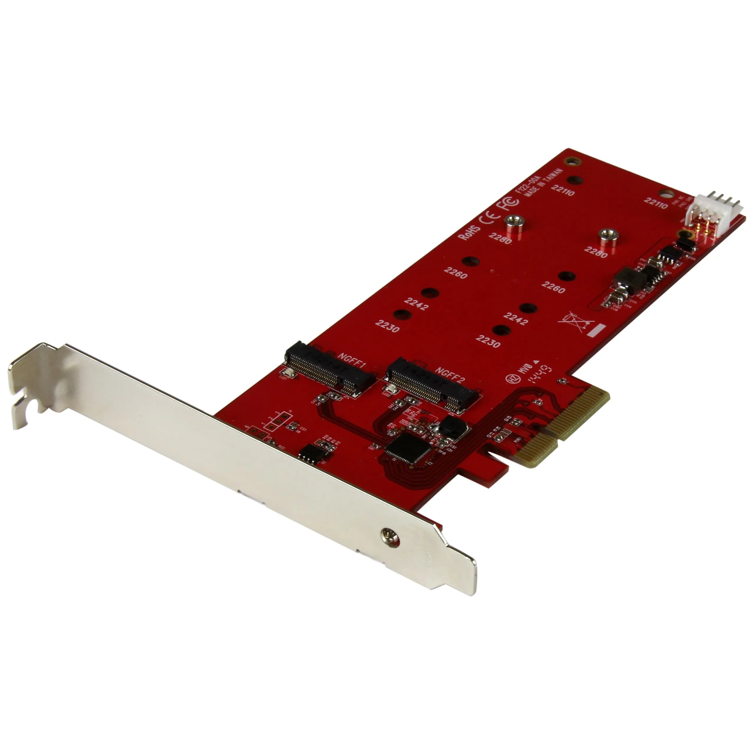 StarTech.com Dual M.2 SATA SSD Controller Card PCIe SATA III 6Gbps 2x M.2 (22110-2230) | Supports Two M.2 SATA Drives for Increased Capacity
