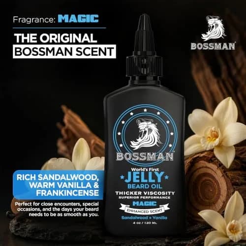 Bossman Jelly Beard Oil Magic Scent 118ml (4 Fl Oz) | Thicker Formula for Fuller, Healthier Beard thumbnail 6