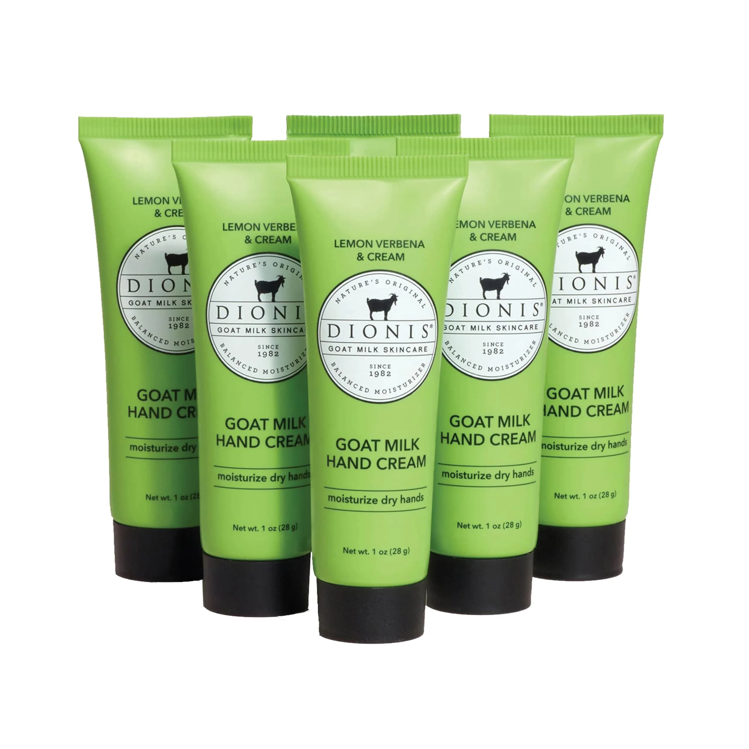 Dionis Goat Milk Hand Cream Unscented 1 oz (29.57 ml) 6-Pack | Nourishes Dry, Cracked Hands — No Color