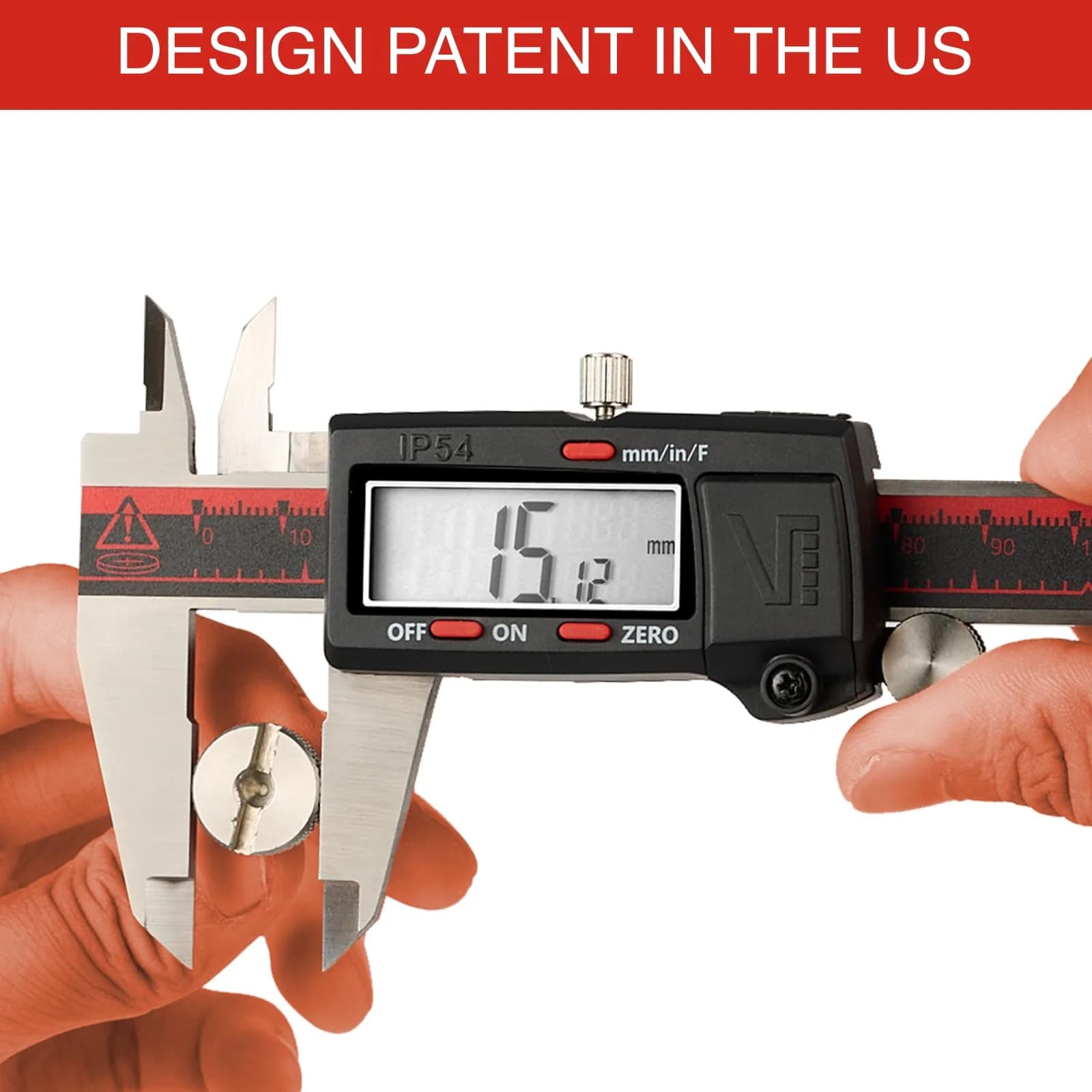 VINCA IP54 Grade Digital Caliper, DCLA-0605 6 Inch/150mm, Inch/Millimeter/Fraction Conversion, Stainless Steel, Large LCD Screen thumbnail 7