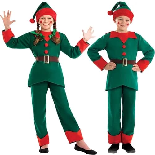 fun shack Kids Elf Costume Christmas Outfit S | Complete North Pole Helper Look with Comfort thumbnail 6