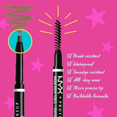 NYX PROFESSIONAL MAKEUP Micro Brow Pencil with Precision Tip, Brunette | Waterproof, Vegan & All Day Wear thumbnail 2