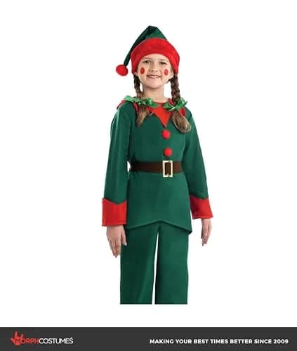 fun shack Elf Costume Kids, Christmas Costume for Kids, XL | Festive, Traditional Holiday Dress thumbnail 5