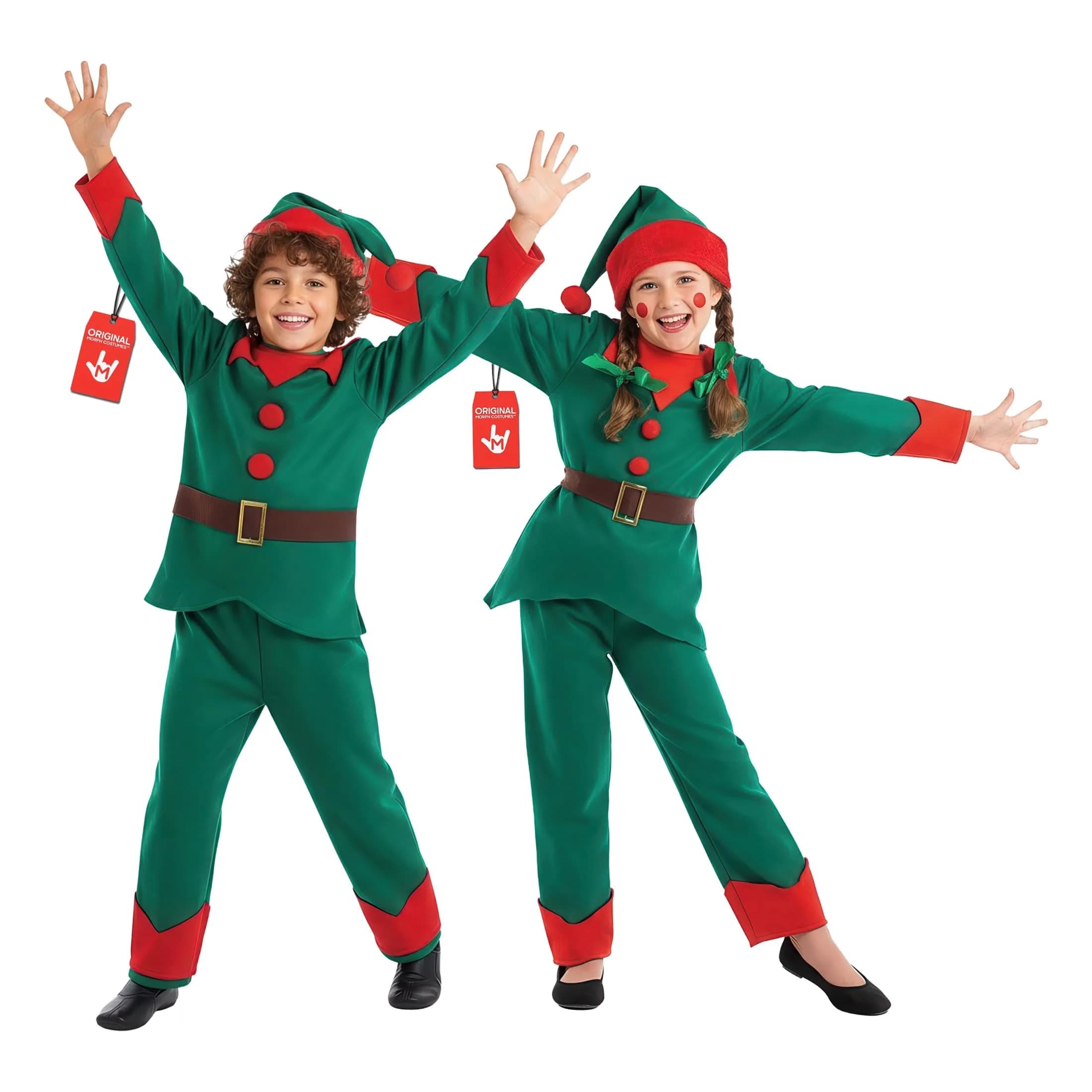 fun shack Kids Elf Costume Christmas Outfit S | Complete North Pole Helper Look with Comfort — Medium