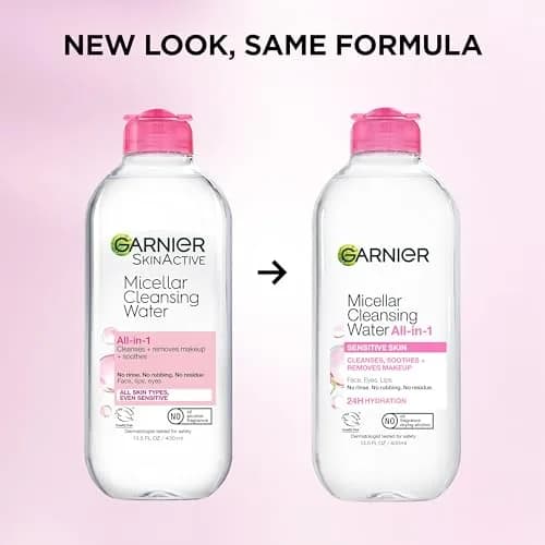 Garnier Micellar Water Hydrating Facial Cleanser 400mL (13.5 Fl Oz) | Gentle Makeup Remover for Sensitive Skin thumbnail 9