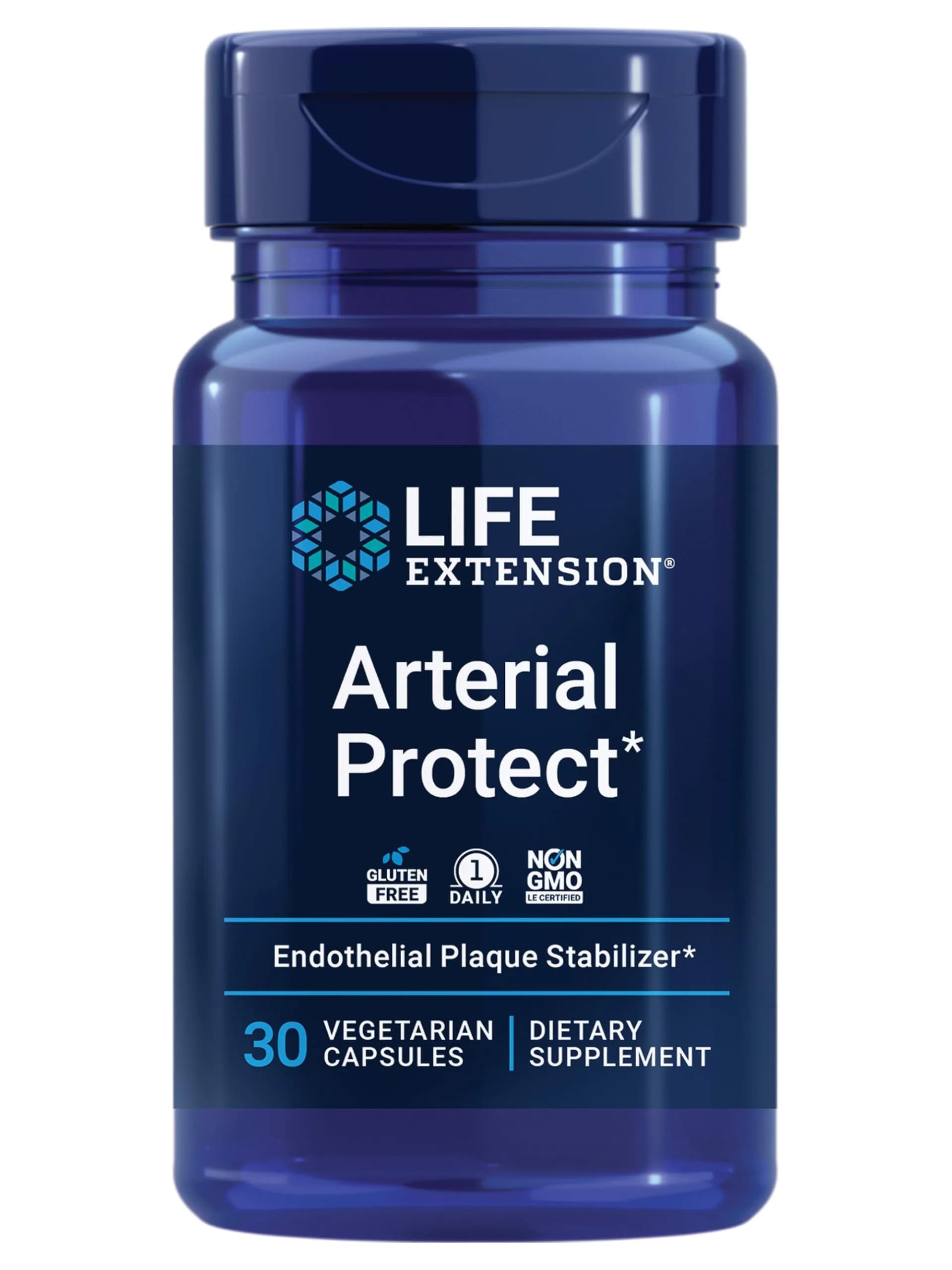 Life Extension Arterial Protect Blood Pressure Supplement 30 Capsules | Supports Healthy Arterial Blood Flow — Tan