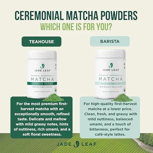 Jade Leaf Ceremonial Grade Matcha Powder, 30g / 1.06oz Tin | USDA Organic Japanese Matcha for Lattes & Recipes thumbnail 5