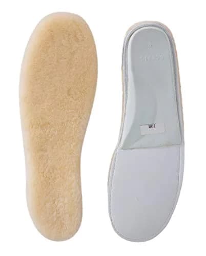 ABUSA Sheepskin Insoles Women's Premium Wool Fur Fleece Inserts Cozy & Fluffy Size 6 (1 Pair) | 15mm Thick Australian Lambswool thumbnail 1