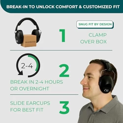 Pro For Sho 34dB NRR Ear Protection Earmuffs | 206g (0.45 lb) Standard thumbnail 7