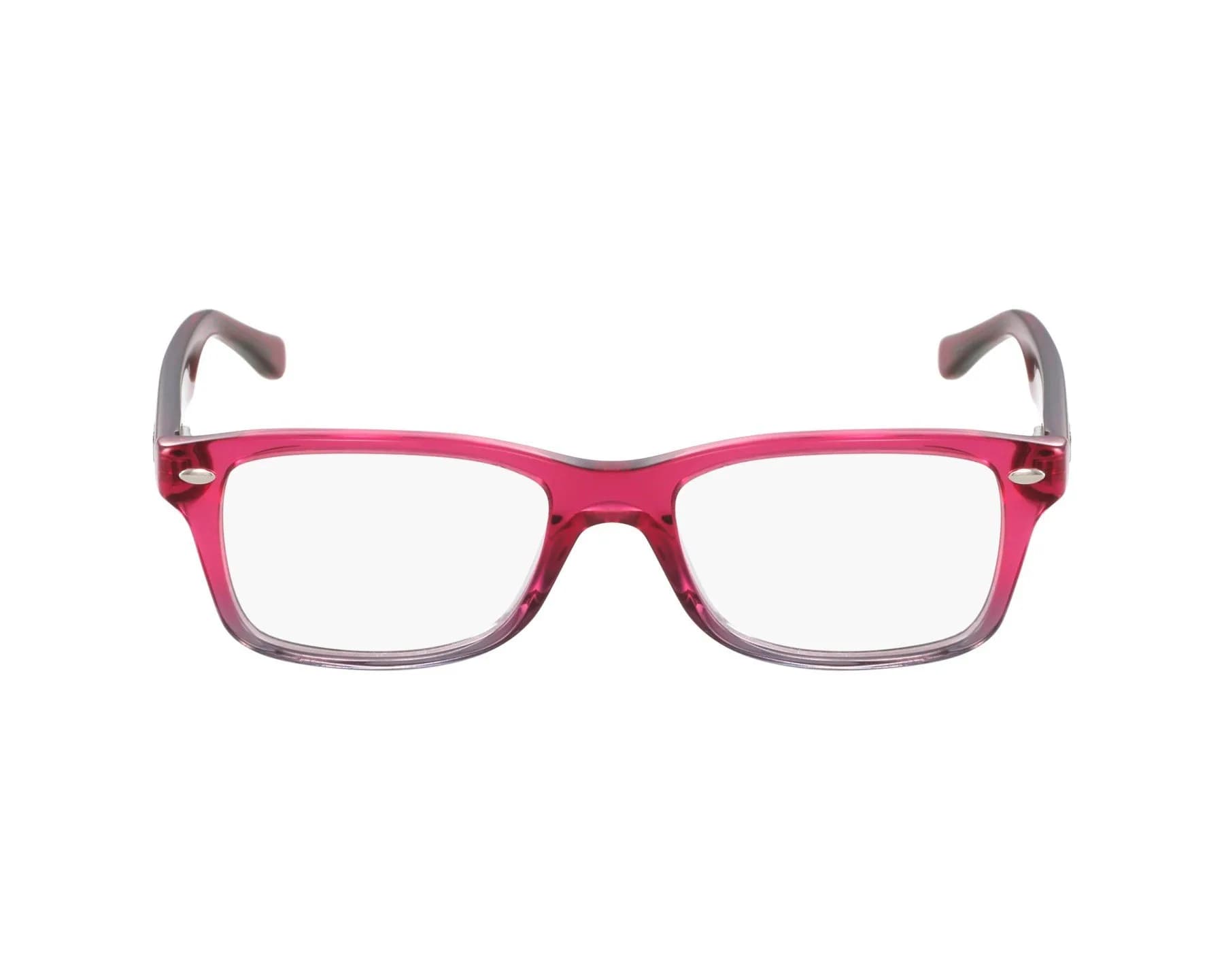 Ray-Ban Junior Kids' RY1531 Square Prescription Eyeglass Frames, 48 mm | Classic Havana Pink Style — Fuchsia Gradient Iridescent/Demo Lens
