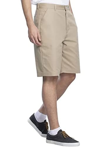 Classroom Boys Husky Flat Front Shorts Khaki 8H | Easy Care, Adjustable Waist thumbnail 3