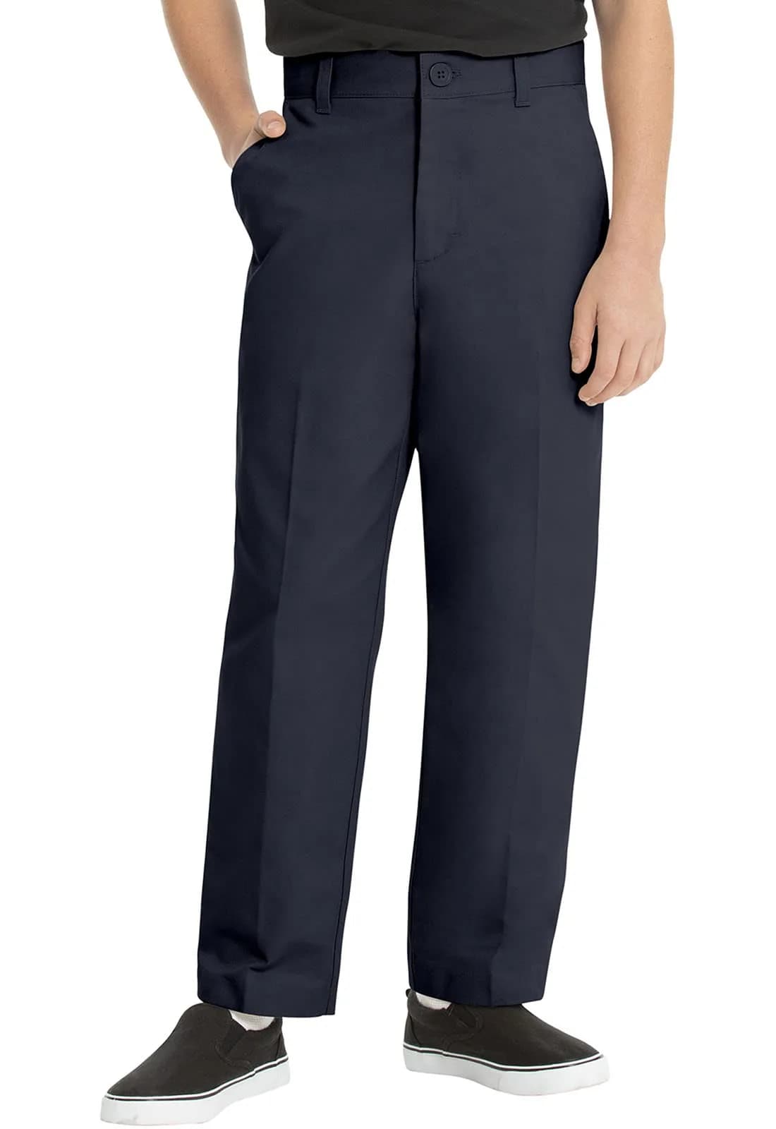 Classroom Big Boys Husky Flat Front Pant Dark Navy 8H | School Uniform Comfort & Style