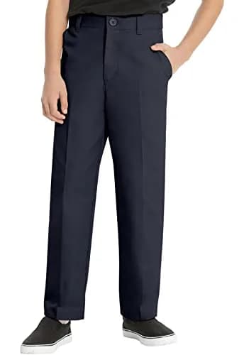 Classroom Big Boys Husky Flat Front Pant Dark Navy 8H | School Uniform Comfort & Style thumbnail 4