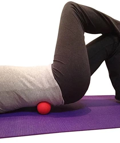 Kieba Massage Lacrosse Balls (2.5 in / 6.35 cm) for Myofascial Release, Trigger Point Therapy, Muscle Knots, Yoga Therapy | Set of 2 Firm Balls (Blue and Red) thumbnail 3