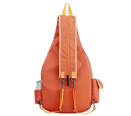 Klau Nylon Tennis Badminton Racquet Backpack Shoulder Bag, Orange | Sport Equipment Bag Case thumbnail 3