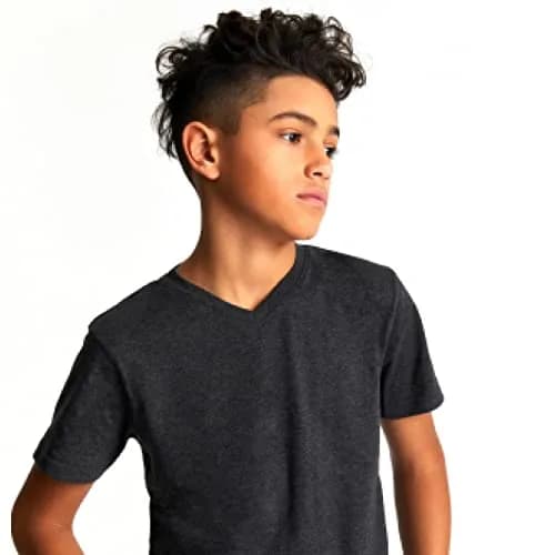 French Toast Boys' Short Sleeve V-Neck T-Shirt, Navy, 6-7 | Casual Cotton Tee for Kids thumbnail 2