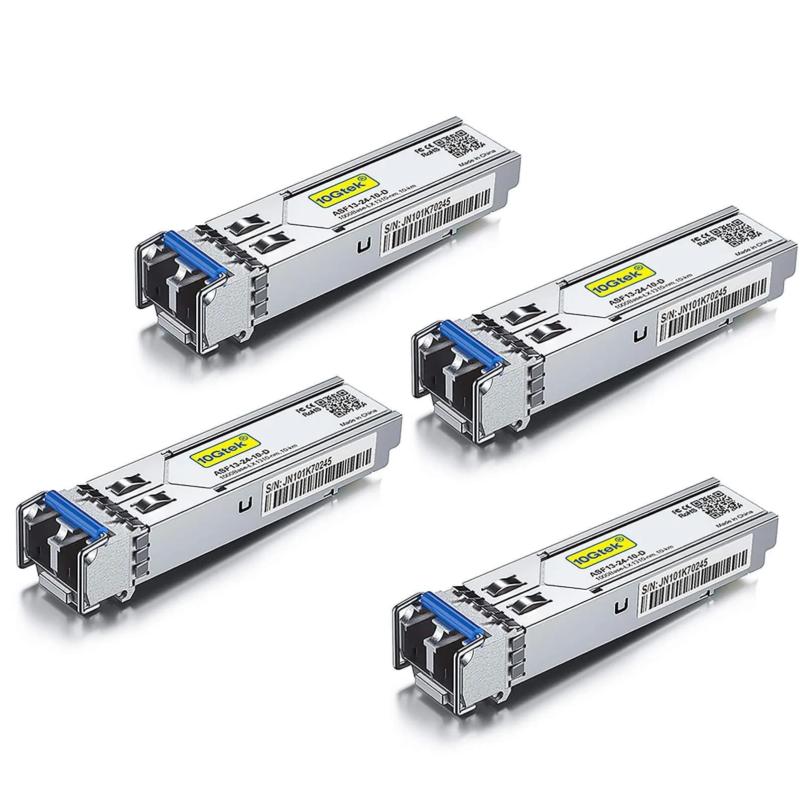 10Gtek 1.25G SFP 1000Base-LX Transceiver 1310nm SingleMode Fiber Module | Up to 10 km, Cisco & Ubiquiti Compatible - main product image