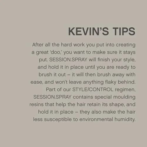 KEVIN.MURPHY SESSION.SPRAY Strong Hold Finishing Hair Spray 100ml (3.4 Fl Oz) | Humidity Resistant thumbnail 6