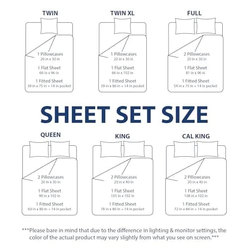 Cathay Home Full Bedding Sheet Set | Ultra Soft Hypoallergenic Wrinkle Resistant Microfiber thumbnail 4