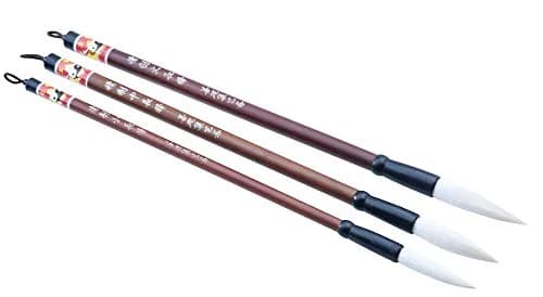 Easyou Hu Brush Chinese Calligraphy Brush Set L+M+S | Pure Goat Hair for Beginners thumbnail 1