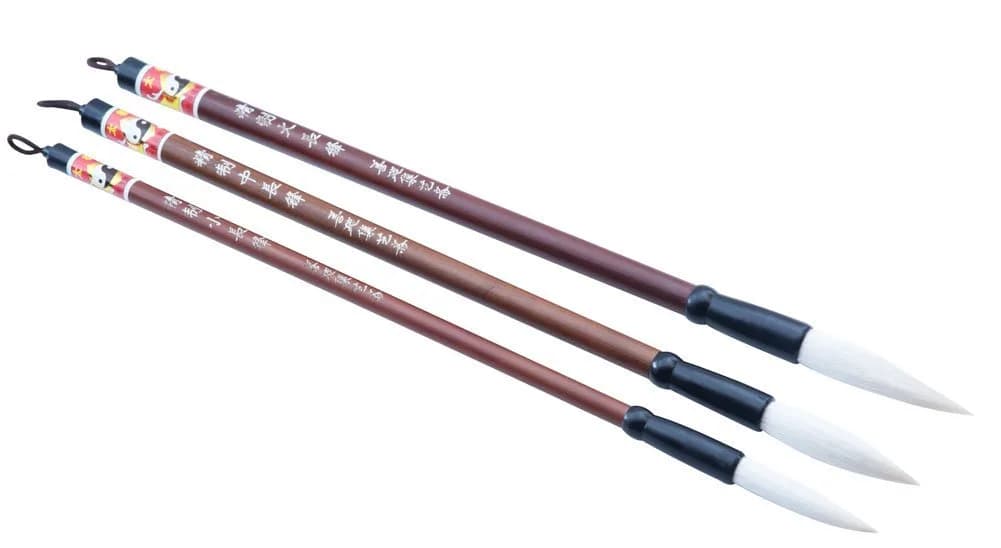 Easyou Hu Brush Chinese Calligraphy Brush Set L+M+S | Pure Goat Hair for Beginners