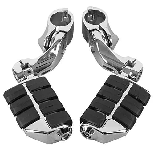 XFMT Motorcycle Highway Pegs 1.25" Short Angled Footrest | Fits Harley Touring, Softail, Sportster with 1 1/4" Engine Guard thumbnail 1
