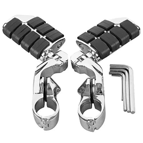XFMT Motorcycle Highway Pegs 1.25" Short Angled Footrest | Fits Harley Touring, Softail, Sportster with 1 1/4" Engine Guard thumbnail 2