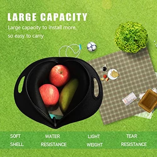 Ofeily Leaf Pattern Insulated Lunch Tote Bag 10L (0.35 cu ft) | Waterproof Neoprene Lunch Bag for Adults thumbnail 5