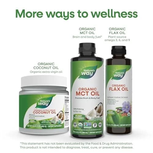 Nature's Way Organic MCT Oil Brain and Body Fuel 473ml (16 Fl Oz) | Keto & Paleo Certified thumbnail 8