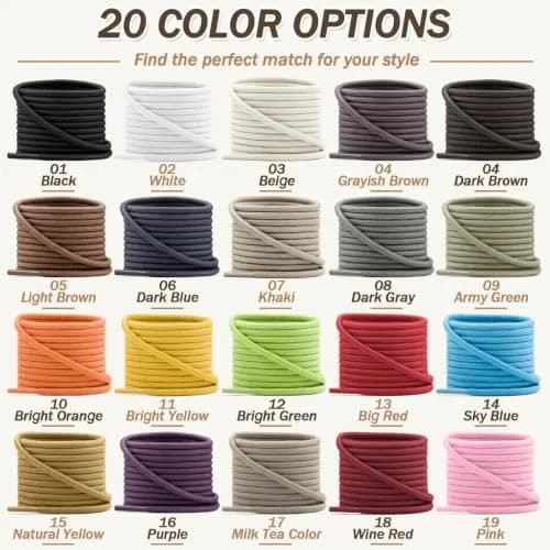 YFINE Waxed Round Shoe Laces 39" White | Formal & Outdoor Versatile thumbnail 4