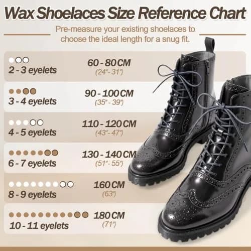 YFINE Waxed Round Shoe Laces 39" White | Formal & Outdoor Versatile thumbnail 6