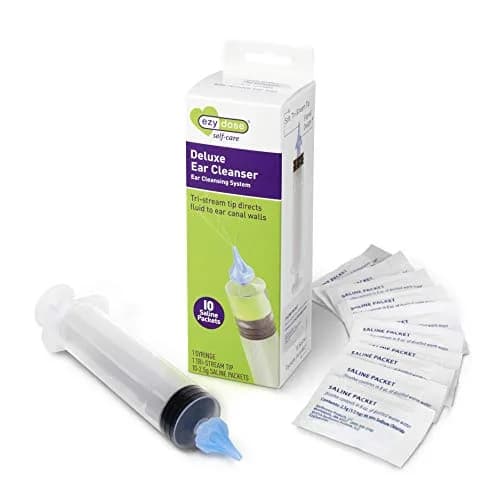 EZY DOSE Ear Wax Removal Syringe with 10 Saline Packs | 50ml (1.7 Fl Oz) | Doctor Designed for Safe & Gentle Cleaning thumbnail 1