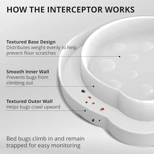 ASPECTEK Bed Bug Detector and Interceptor, Pack of 4 | Safe, Eco-Friendly Bug Trap for Monitoring and Prevention thumbnail 3