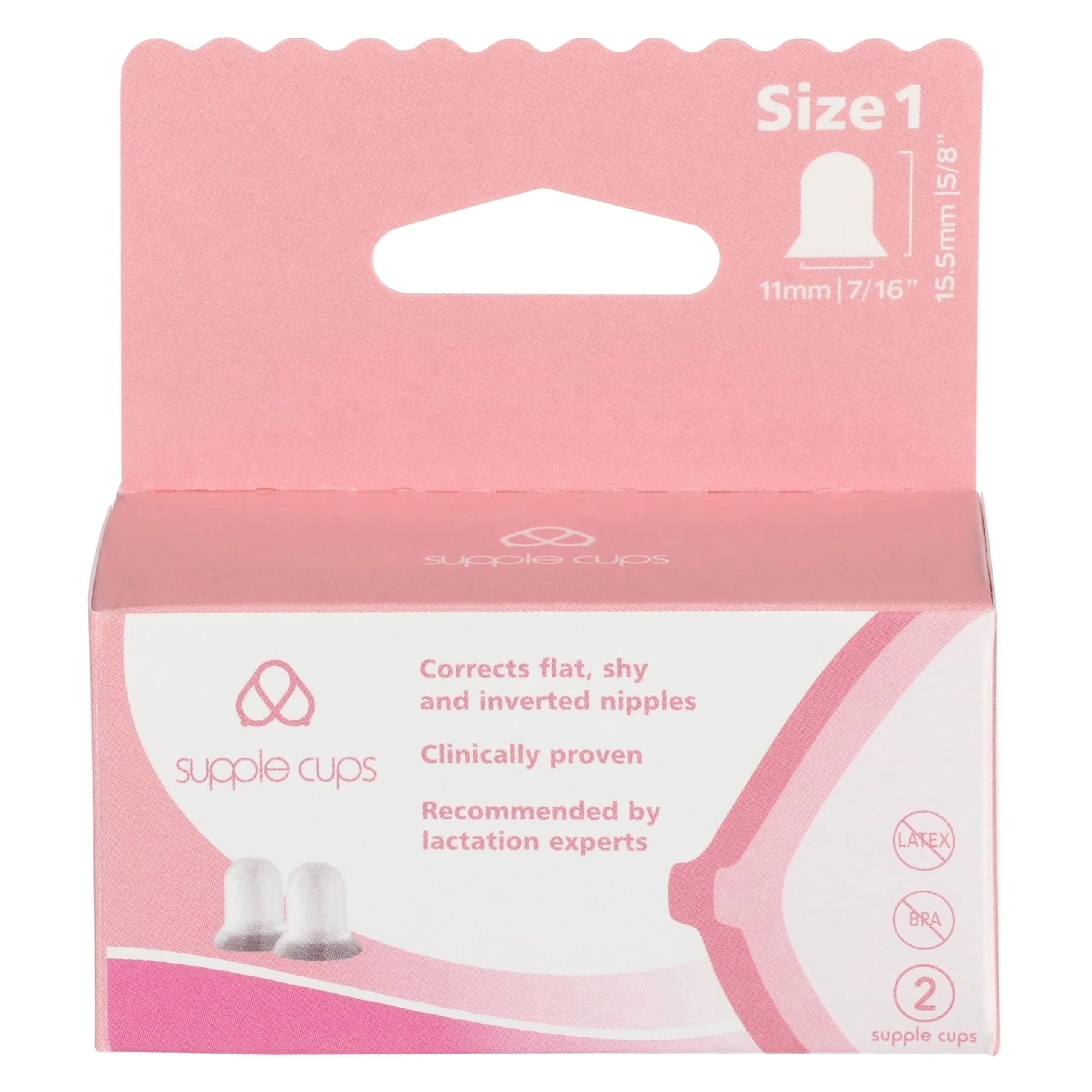 Supple Cups Size 3 for Flat, Shy, Inverted Nipples | Clinically Proven Latch Aid — 1