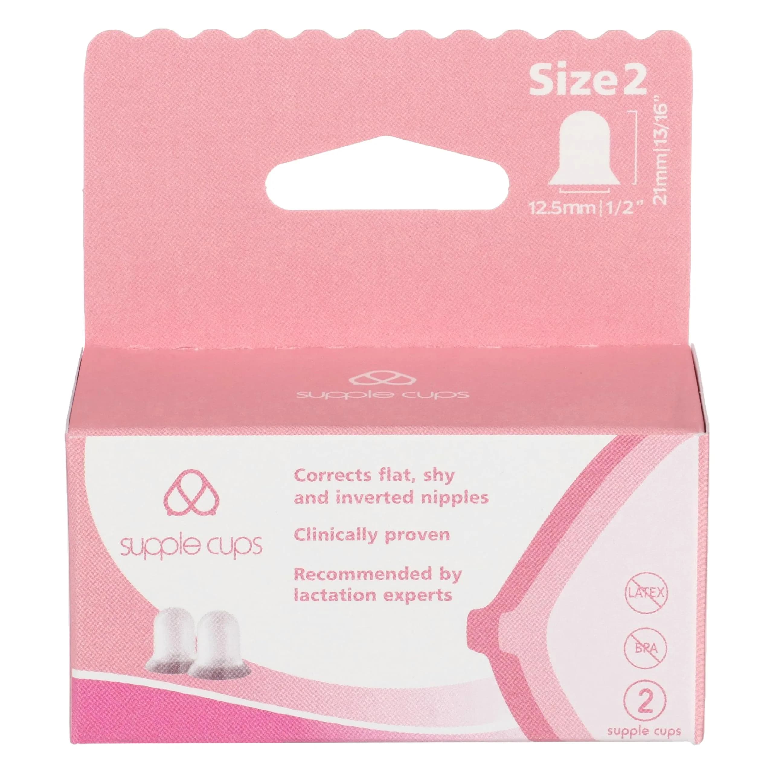 Supple Cups Size 3 for Flat, Shy, Inverted Nipples | Clinically Proven Latch Aid — 2