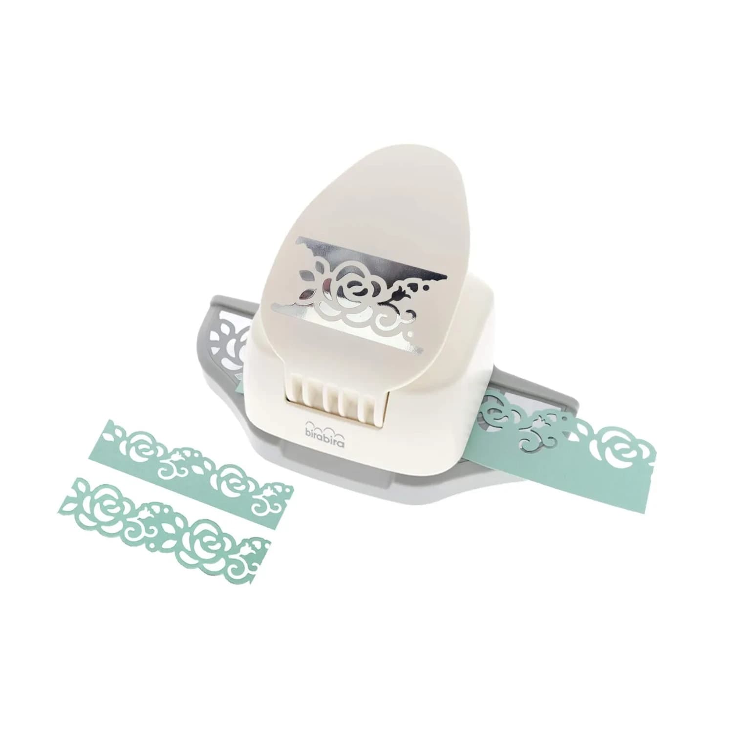 Bira Craft 2-in-1 Border Edge Craft Punch (Rose-2) | 6.5" x 4.13" x 2.75" | Valentine's Day Punch for Scrapbooking - main product image