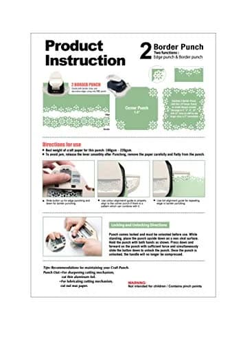 Bira Craft 2-in-1 Border Edge Craft Punch (Rose-2) | 6.5" x 4.13" x 2.75" | Valentine's Day Punch for Scrapbooking thumbnail 3