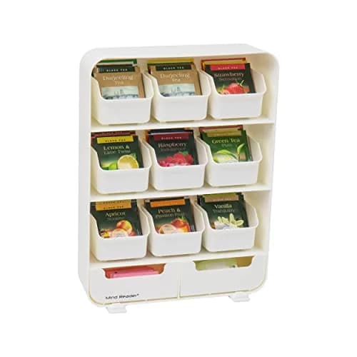 Mind Reader 11-Drawer Tea Bag Organizer Station | 26cm L x 8.25cm W x 35cm H thumbnail 1