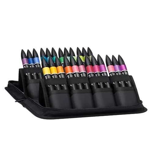Winsor & Newton ProMarker Set, 24 Count, Student Designer Wallet | Alcohol-Based Ink Markers for Drawing & Illustration thumbnail 5