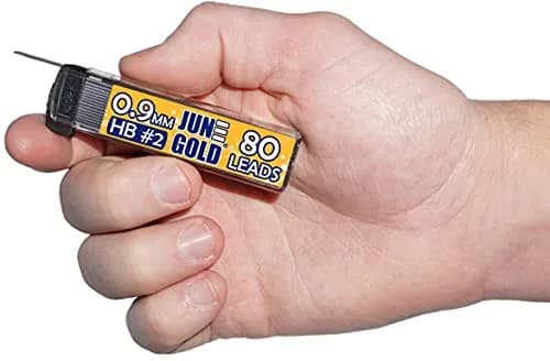 June Gold Hb Graphite 0.9mm Lead Refills, Break Resistant (18 Count) thumbnail 2