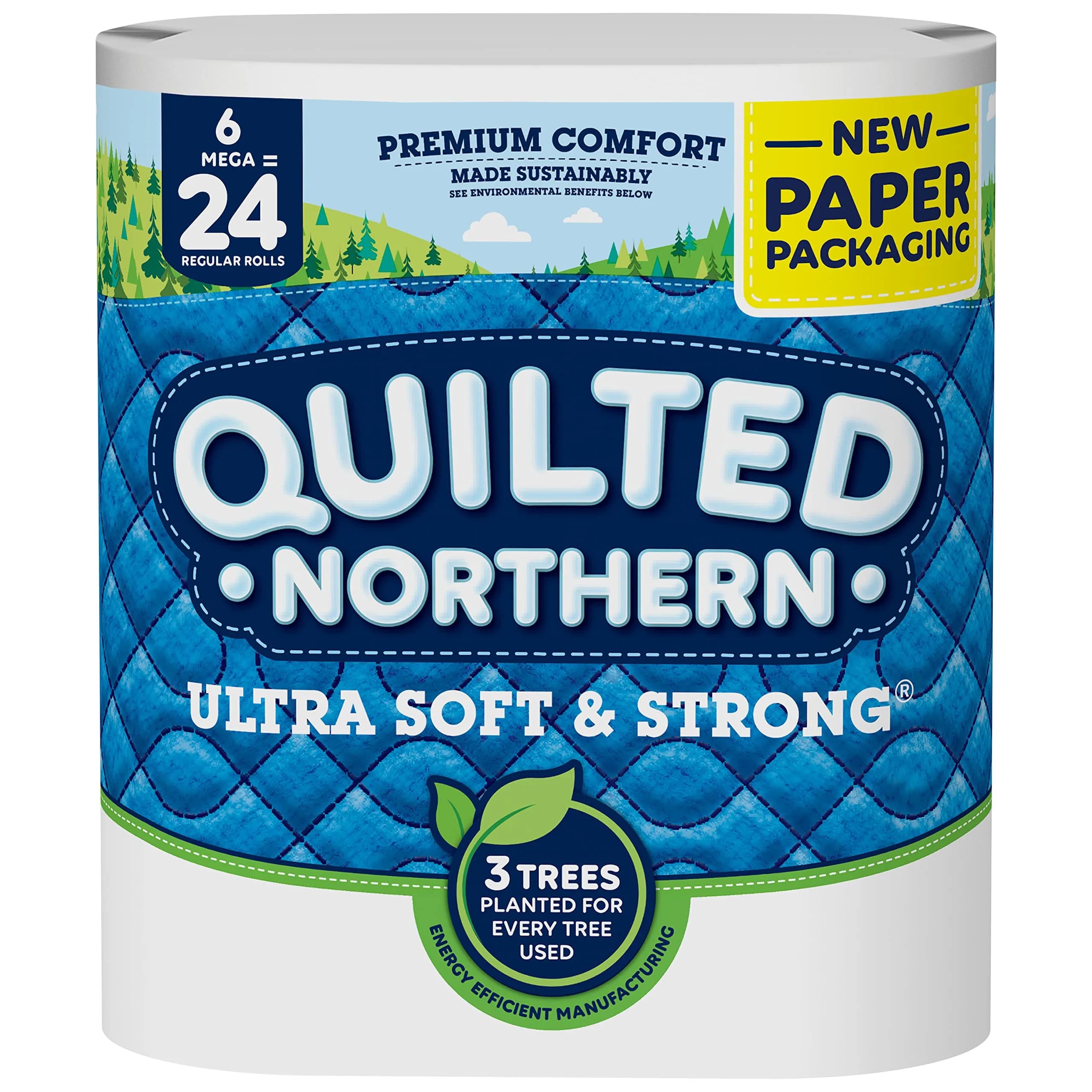 Quilted Northern Ultra Soft & Strong Toilet Paper, 32 Mega Rolls (10496 Sheets Total) | 2-Ply Bath Tissue — Mega