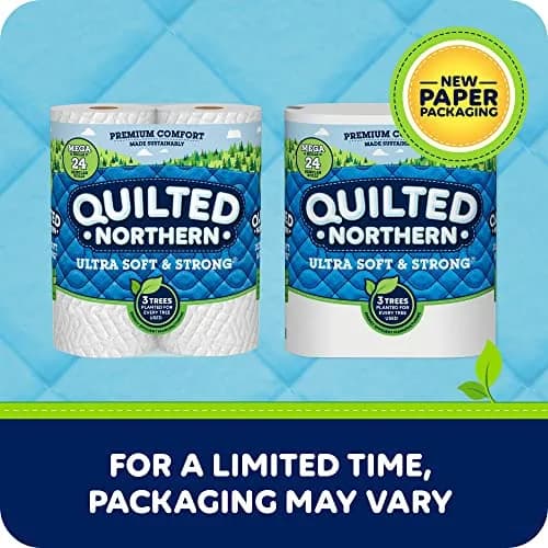 Quilted Northern Ultra Soft & Strong Toilet Paper, 6 Mega Rolls | Biodegradable & Septic Safe thumbnail 3