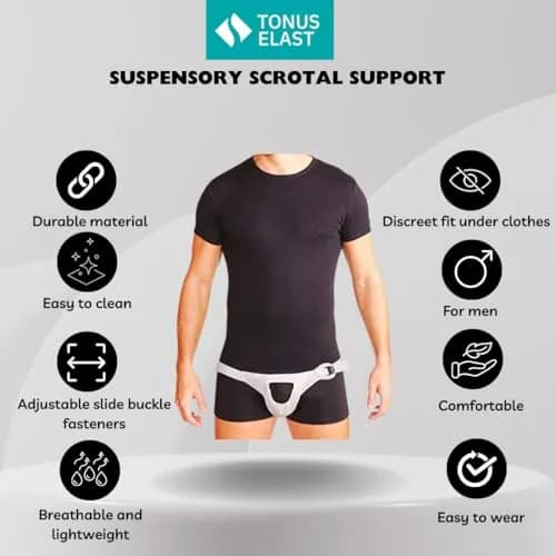 Tonus Elast Suspensory Scrotal Support Small | Post-Surgery & Hernia Relief thumbnail 4