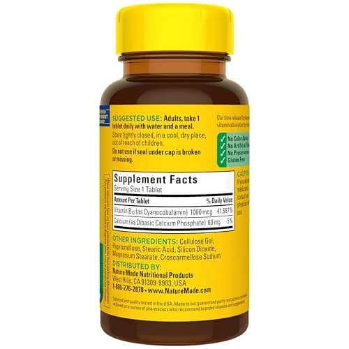 Nature Made Vitamin B12 1000 mcg Time Release Tablets, 75 Count | Supports Energy Metabolism thumbnail 8