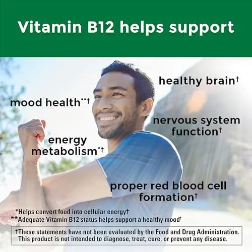 Nature Made Vitamin B12 1000 mcg Time Release Tablets, 75 Count | Supports Energy Metabolism thumbnail 3