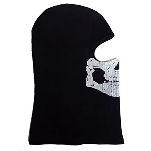 Nuoxinus Black Balaclava Ghosts Skull Full Face Mask for Cosplay Party Halloween Outdoor Motorcycle Bike Cycling Skiing Snowmobile Snowboard | Ghost Skull Design thumbnail 4