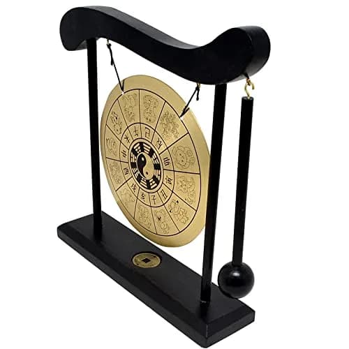Zen Art Brass Feng Shui Desktop Zodiac Gong W1649 | Creates a Zen Environment thumbnail 3