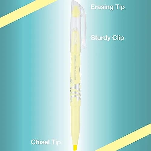 PILOT FriXion Erasable Highlighters, Chisel Tip, Assorted Pastel Colors, 5-Pack (5 Count) thumbnail 3