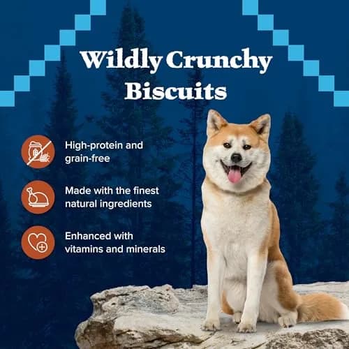 Blue Buffalo Wilderness Turkey Crunchy Dog Biscuits, Grain-Free, 680g (24 oz) | High-Protein Nutrition for All Breeds thumbnail 6